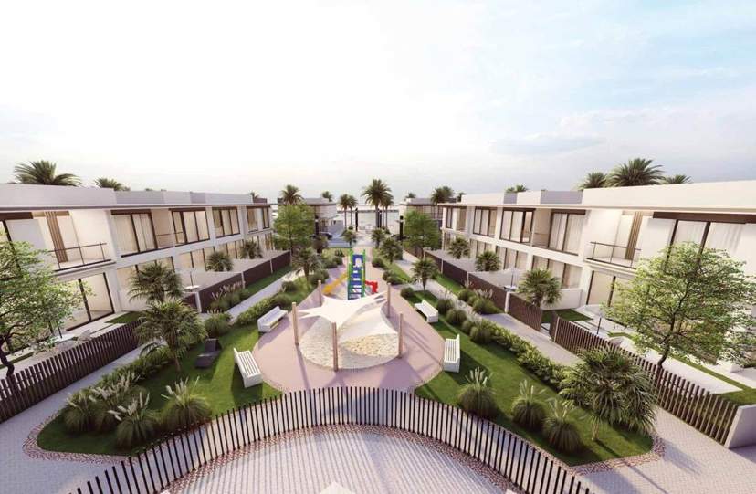 Landscaped townhouse community on Falcon Island