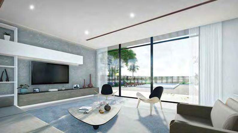 Living area of a Falcon Island 5 bedroom villa