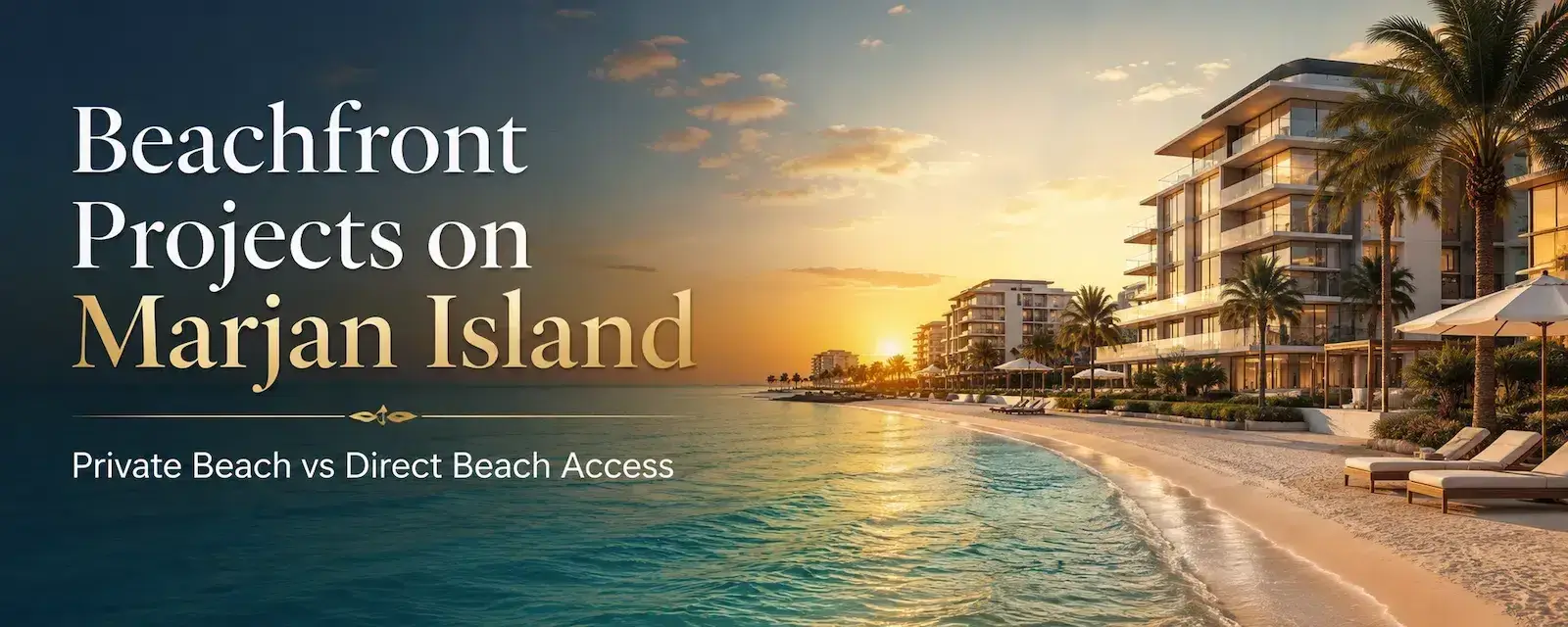 Beachfront Properties on Al Marjan Island: Private Beach vs Direct Beach Access