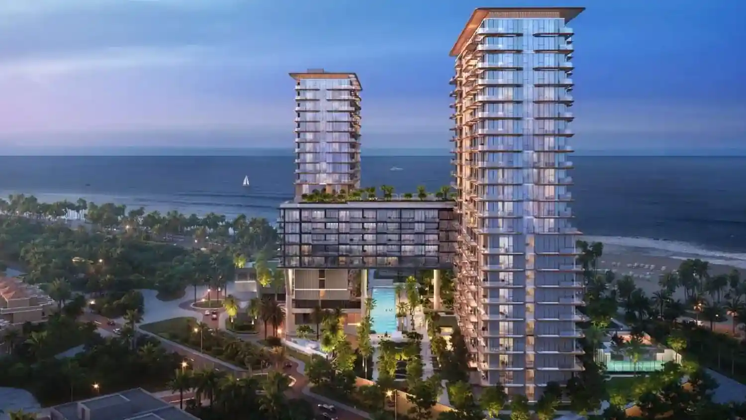 Soto Grande twin towers by Ellington in Al Hamra Village
