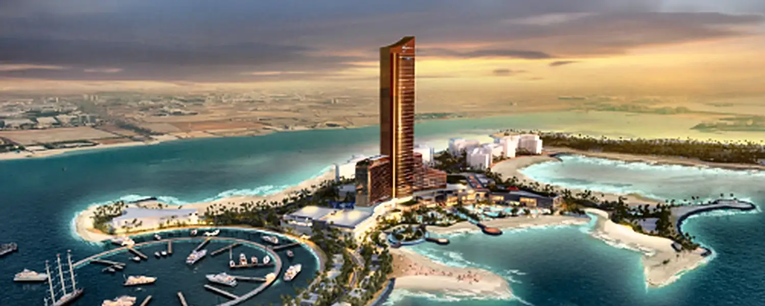 Al Marjan Island masterplan with the Wynn Al Marjan resort